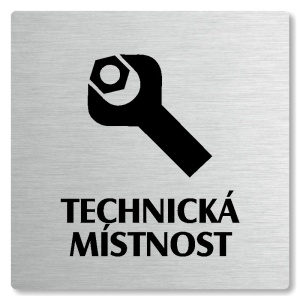 Technická místnost, 100x100mm, stříbrná, Nevada